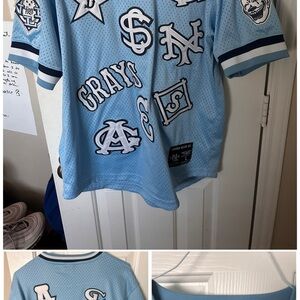 . Ebbets Field Flannels Jersey Men’s Large Negro League Baseball Logo D1